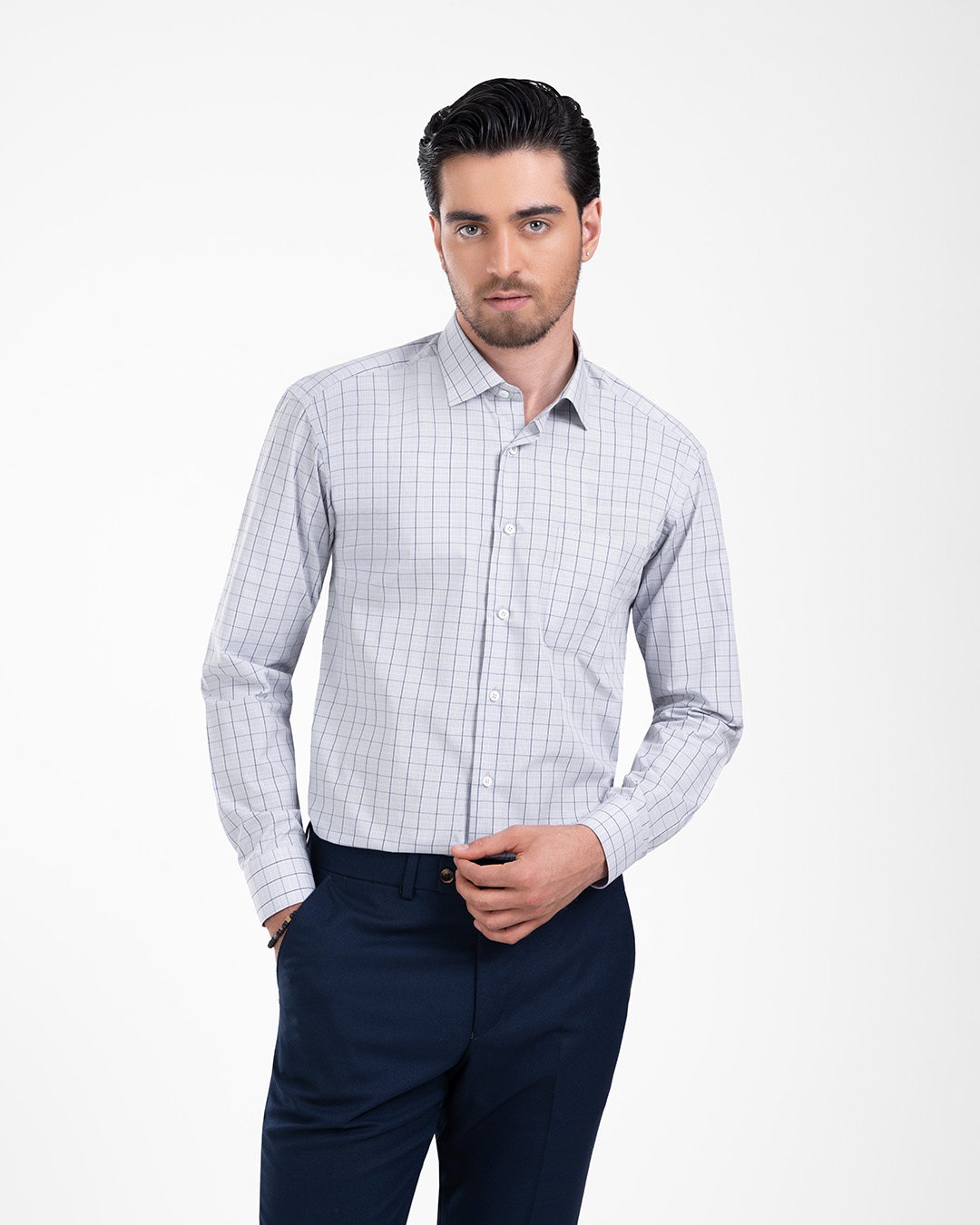پیراهن مردانه کد 1801 _ طوسی