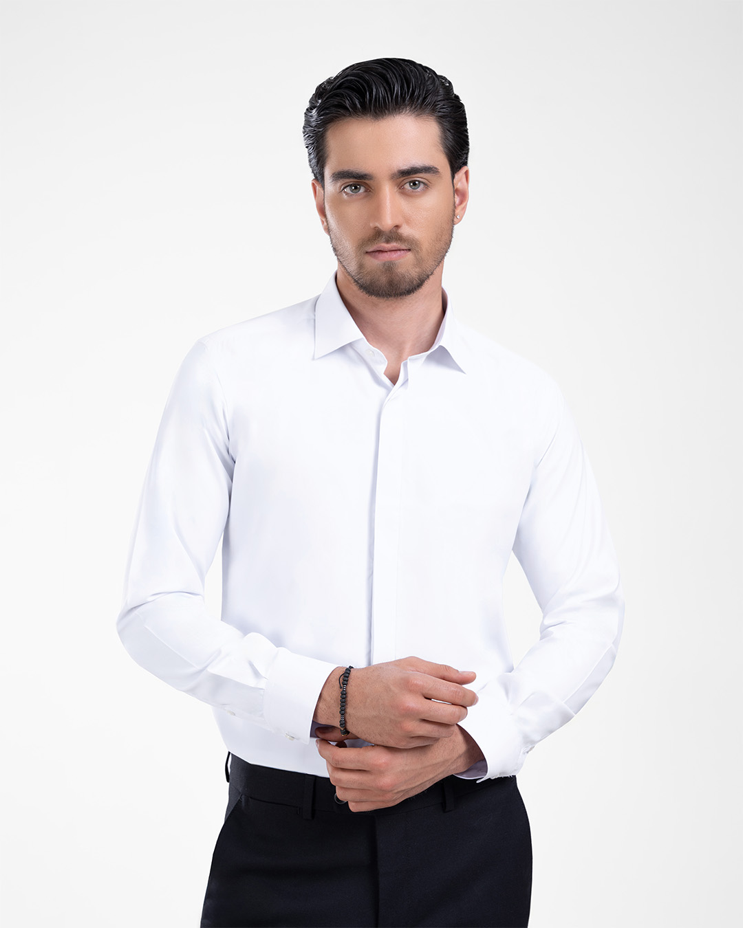 پیراهن مردانه کد 1579 _ سفید